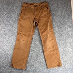 Carhartt Double Knee Carpenter Work Pants Relaxed Fit Brown Size 34x32